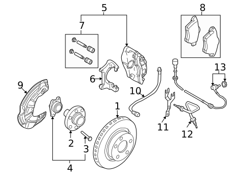 Brake Components for 2007 Audi A4 Quattro #1