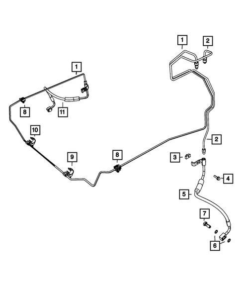 Hydraulic Control Unit, Brake Tubes and Hoses for 2015 Jeep Wrangler #1