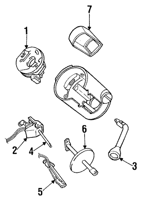 Shroud, Switches & Levers for 1989 Chrysler New Yorker #1