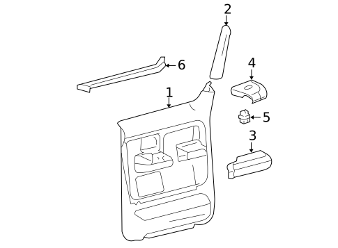 Interior Trim - Rear Door for 2008 Ford F-150 #1