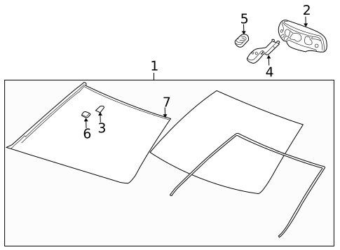 Glass - Windshield for 2011 Cadillac CTS #1