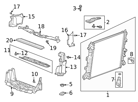 Radiator & Components for 2025 Cadillac CT4 #0
