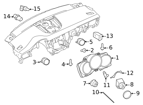 Cluster & Switches for 2019 Porsche Cayenne #1