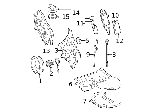 Engine Parts for 2010 Mercedes-Benz CLS550 #1