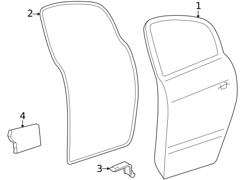 Door & Components for 2001 Volkswagen Passat #1