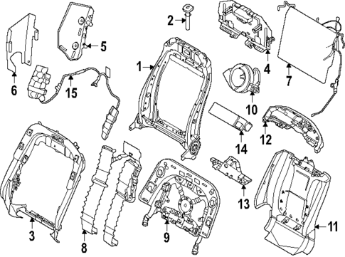 Passenger Seat Components for 2024 Lincoln Nautilus #1