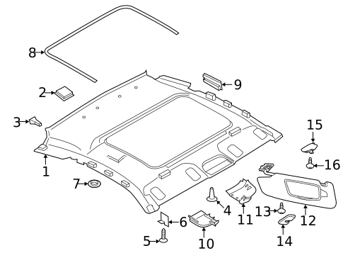 Interior Trim - Roof for 2017 Porsche Cayenne #7