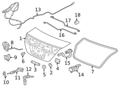 Trunk for 2012 Honda Civic #1