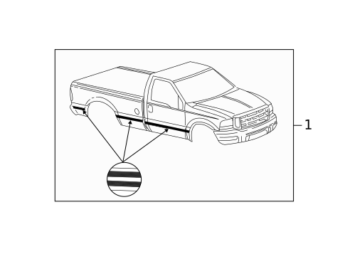 Stripe Tape for 2003 Ford F-250 Super Duty #0