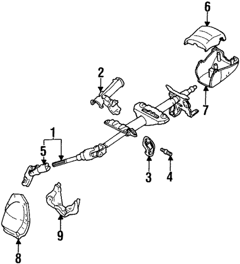 Steering Column Assembly for 1997 Toyota Corolla #2