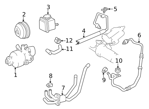 Pump & Hoses for 2004 Mercedes-Benz CL55 AMG #0
