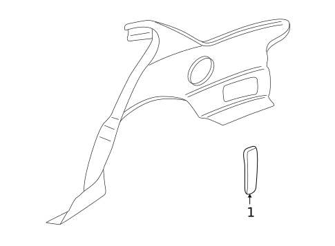 Exterior Trim - Quarter Panel for 1999 Oldsmobile Alero #1