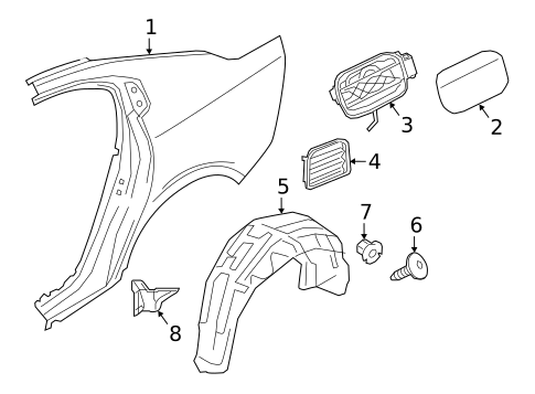 Quarter Panel & Components for 2023 Volvo V60 #1