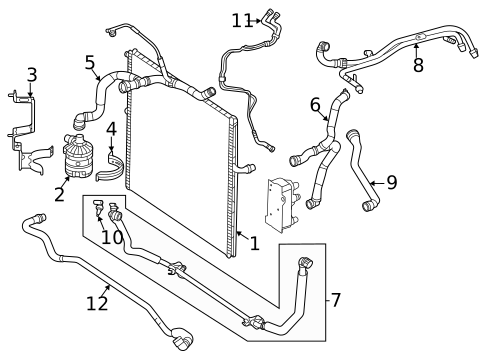 Radiator & Components for 2024 Mercedes-Benz GLE580 #4