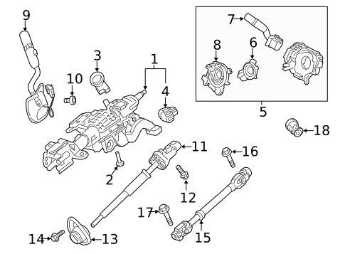 Steering Column Assembly for 2021 Ford F-250 Super Duty #1