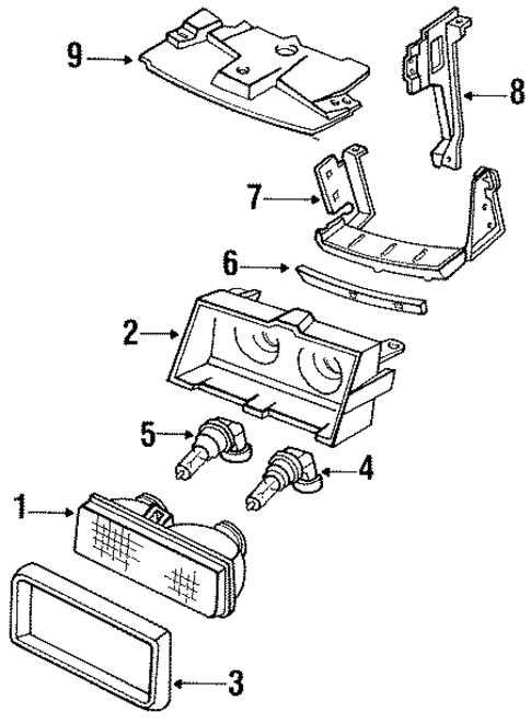 Headlamp Components for 1993 Buick Riviera #0