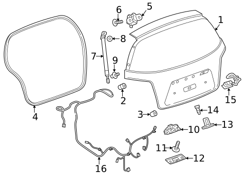 Liftgate for 2016 Chevrolet Sonic #0