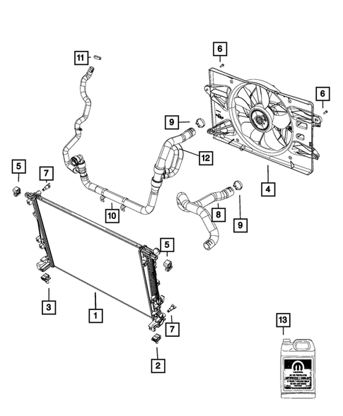 Radiator and Related Parts; Charge Air Cooler for 2015 Jeep Cherokee #4