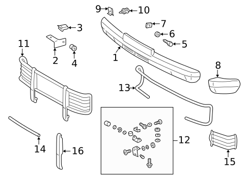 Bumper & Components - Front for 2005 Mercedes-Benz G55 AMG #0
