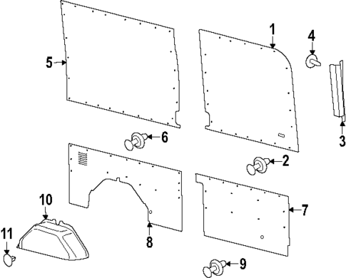 Interior Trim - Side Panel for 2024 Ford Transit-350 #5