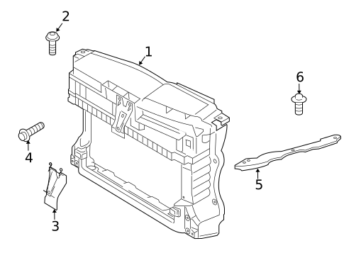 Radiator Support for 2011 Volkswagen Jetta #0