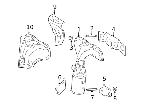 Exhaust Manifold for 2009 Pontiac Vibe #0