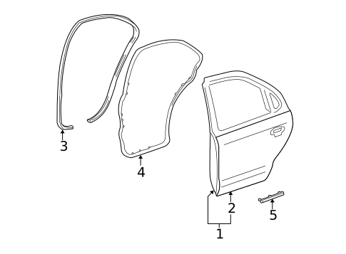 Door & Components for 2001 Lincoln LS #1