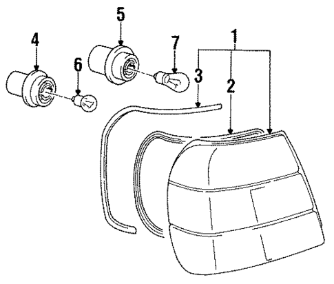 Tail Lamps for 1993 BMW 525iT #0