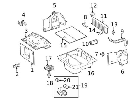 Interior Trim - Rear Body for 2009 Mercedes-Benz S600 #1