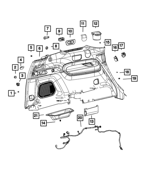 Panels - Moldings - Scuff Plates, Pillar, Cowl, 1/4 Panel Trim and Cargo Covers for 2021 Jeep Grand Cherokee L #0