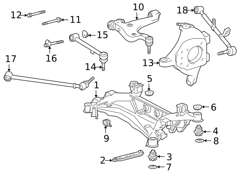 Rear Suspension for 2006 Lexus LS430 #0