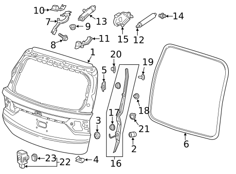 Liftgate for 2020 Honda Odyssey #0