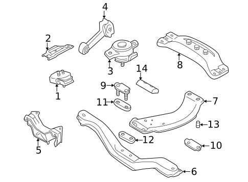 Engine & Trans Mounting for 2004 Subaru Baja #2