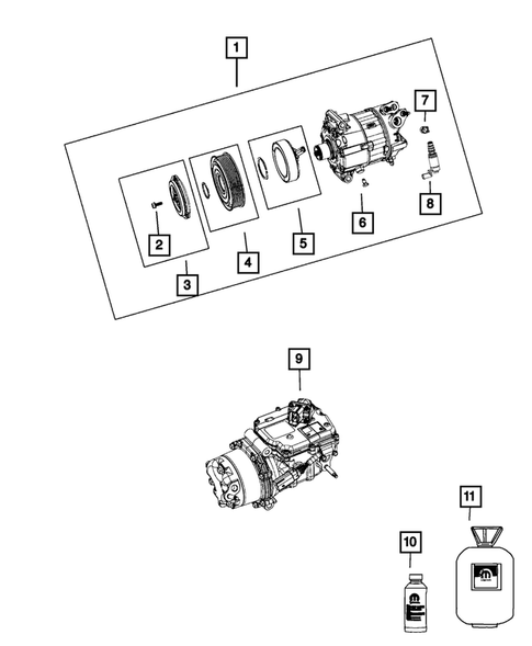 Air Conditioner Compressor and Mounting for 2025 Chrysler Pacifica #0