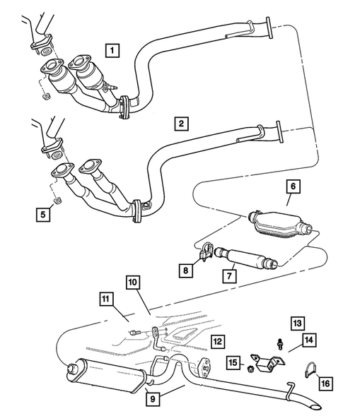 Exhaust System for 2001 Jeep Cherokee #0