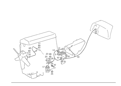 Ignition System and Cable Harness for Tachometer and Fan for 1986 Mercedes-Benz 300E #2