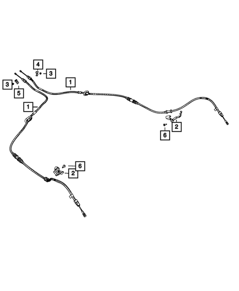 Parking Brake Lever, Cables, and Rear Disc Park Brake Assembly for 2015 Dodge Dart #0