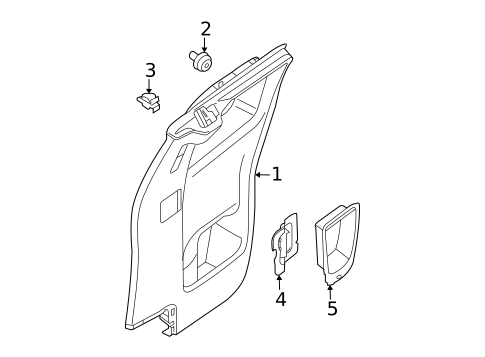 Interior Trim - Rear Door for 2017 Nissan Frontier #1