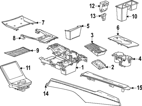 Center Console for 2025 Cadillac Escalade #0