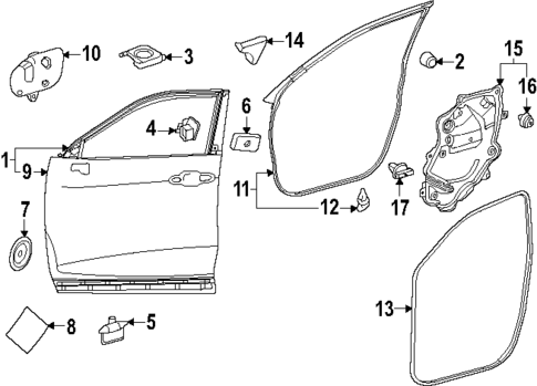 Door & Components for 2025 Toyota Grand Highlander #1