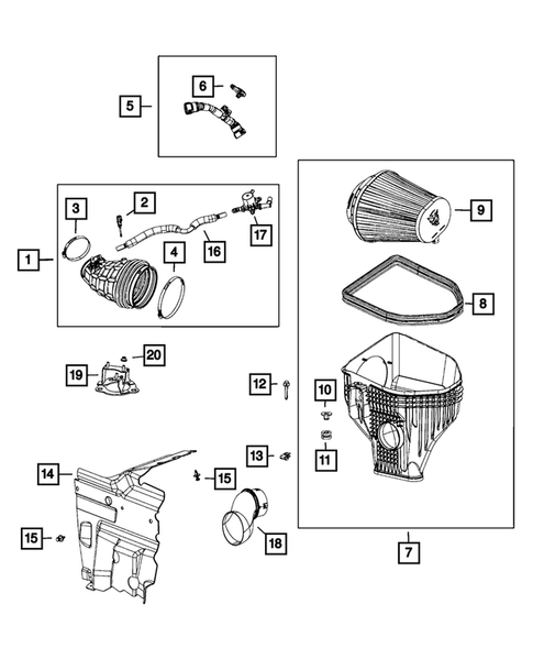 Air Cleaner for 2019 Dodge Challenger #0