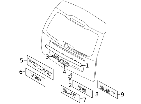 Bumper & Components - Rear for 2007 Volvo V50 #1