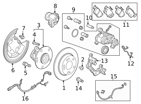 Rear Brakes for 2016 Honda Civic #0