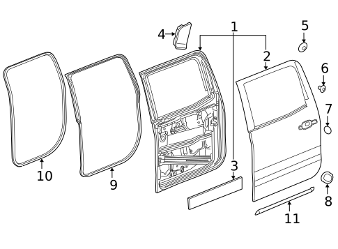 Door & Components for 2023 GMC Sierra 2500 HD #0