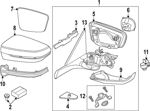 Outside Mirrors for 2025 BMW 840i Gran Coupe #0