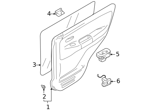 Interior Trim - Rear Door for 2003 Suzuki Grand Vitara #0