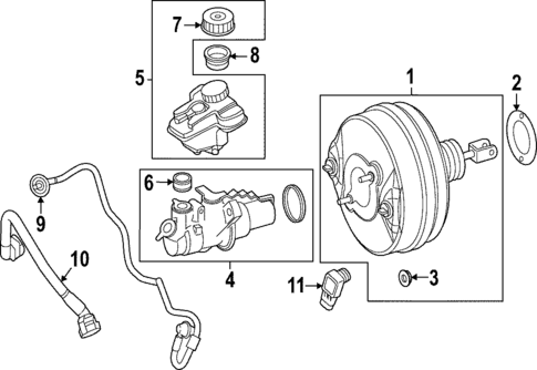 Master Cylinder - Components On Dash Panel for 2024 Mercedes-Benz SL55 AMG #0