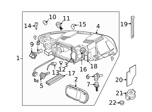 Headlamp Components for 2006 Volvo C70 #1