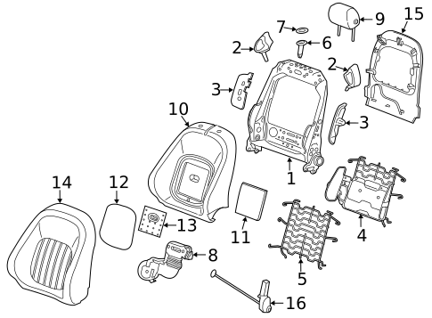 Front Seat Components for 2017 Jaguar XF #4