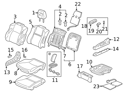 Front Seat Components for 2007 Honda Pilot #0